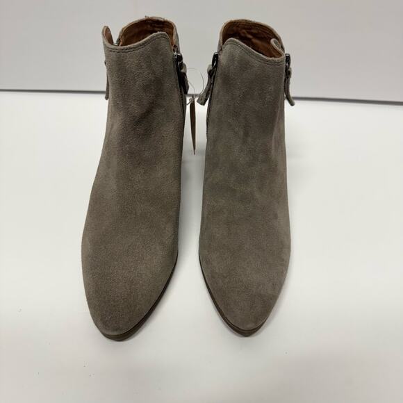 Frye Womens Judith Double Zip Suede Leather Ankle Bootie Taupe Gray Size 9.5M - Picture 4 of 11